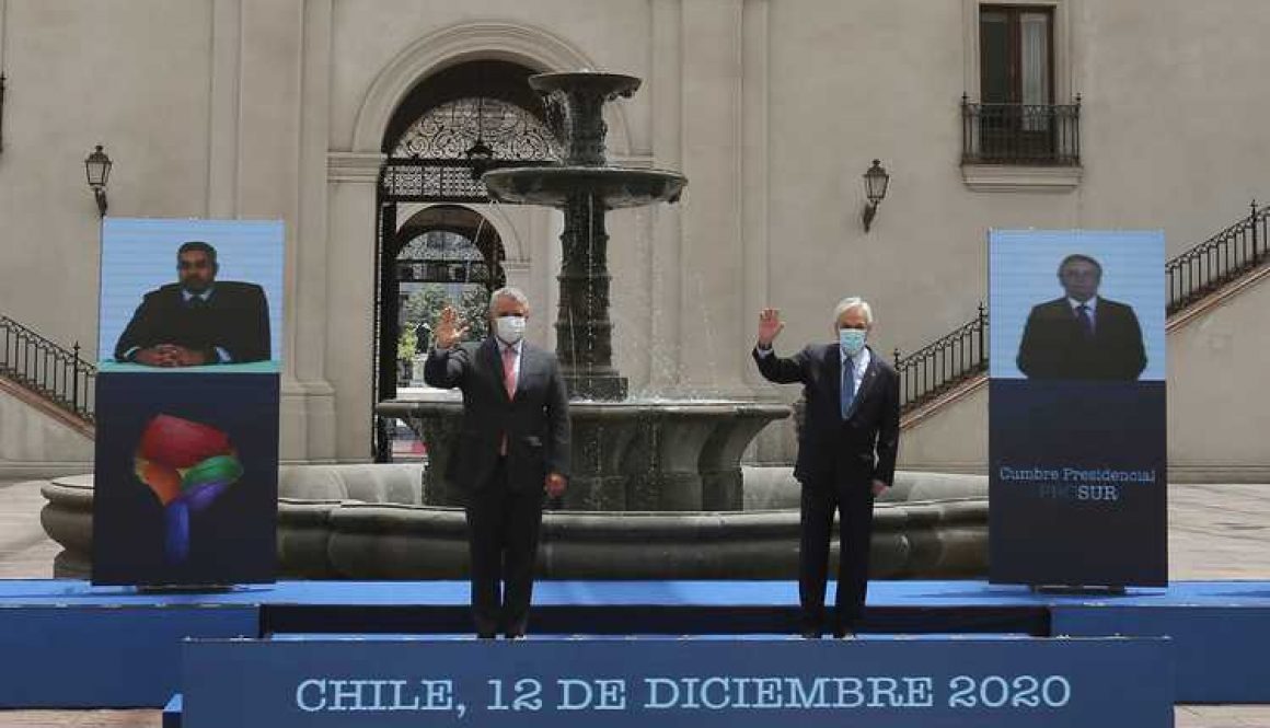 Piñera entrega a Duque presidencia pro témpore de Prosur en Santiago